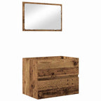 Badezimmermöbel-Set 2 pcs Altholz Sperrholz und Metall