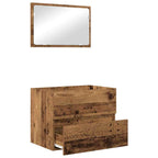Badezimmermöbel-Set 2 pcs Altholz Sperrholz und Metall