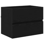 Badezimmermöbel-Set mit Schubladen 2 pcs Schwarz Eichen-Optik