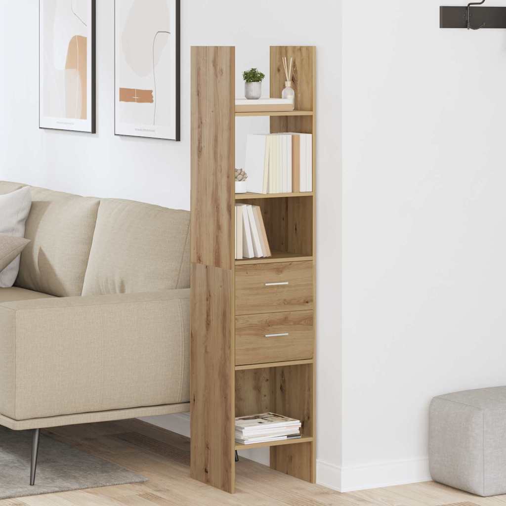 Bücherregal Artisan-Eiche 40 x 35 x 180 cm Holzwerkstoff