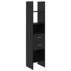 Bücherregal Schwarz Eichen-Optik 40 x 35 x 180 cm Holzwerkstoff