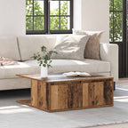 Couchtisch mit Schubladen Altholz 80 x 80 x 31 cm Holzwerkstoff