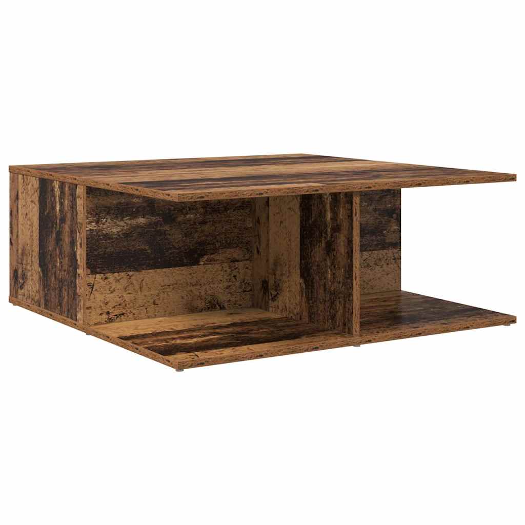 Couchtisch mit Schubladen Altholz 80 x 80 x 31 cm Holzwerkstoff