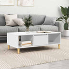 Couchtisch Weiß 102 x 55 x 35 cm Holzwerkstoff