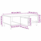 Couchtisch Weiß 102 x 55 x 35 cm Holzwerkstoff