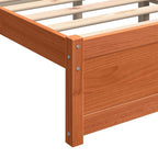 Bettrahmen Wachsbraun 205.5 x 95.5 x 51 cm Massives Kiefernholz