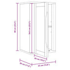 Badezimmer-Wandschrank mit Tür FLORO Wachsbraun 35 x 30 x 60 cm
