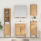 Badezimmerschrank mit Regal FLORO Wachsbraun 35 x 30 x 90 cm
