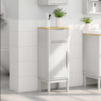 Badezimmerschrank FLORO Weiß 35 x 30 x 90 cm Massivholz Kiefer