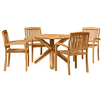 Garten Essgruppe 5 pcs Natur Massivholz Akazie