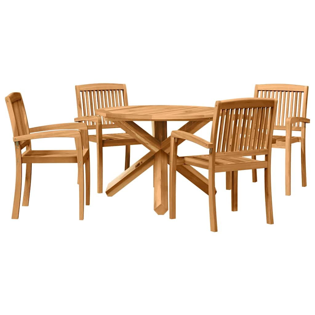 Garten Essgruppe 5 pcs Natur Massivholz Akazie