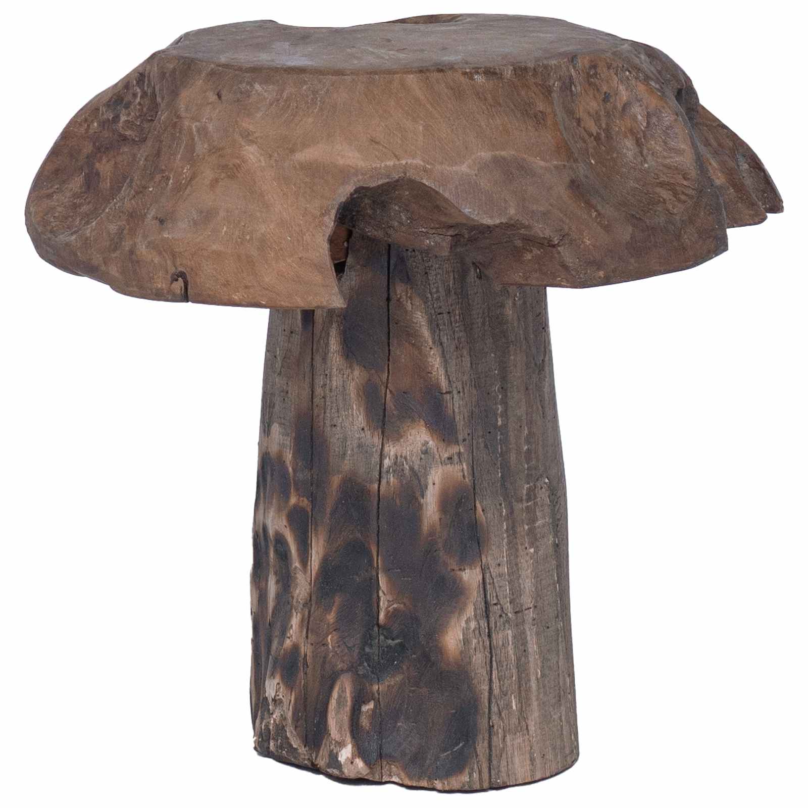 Hocker Natur 35 x 35 x 35 cm Massivholz Teak