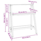 Schreibtisch Braun 90 x 50 x 103 cm Massives upgecyceltes Holz