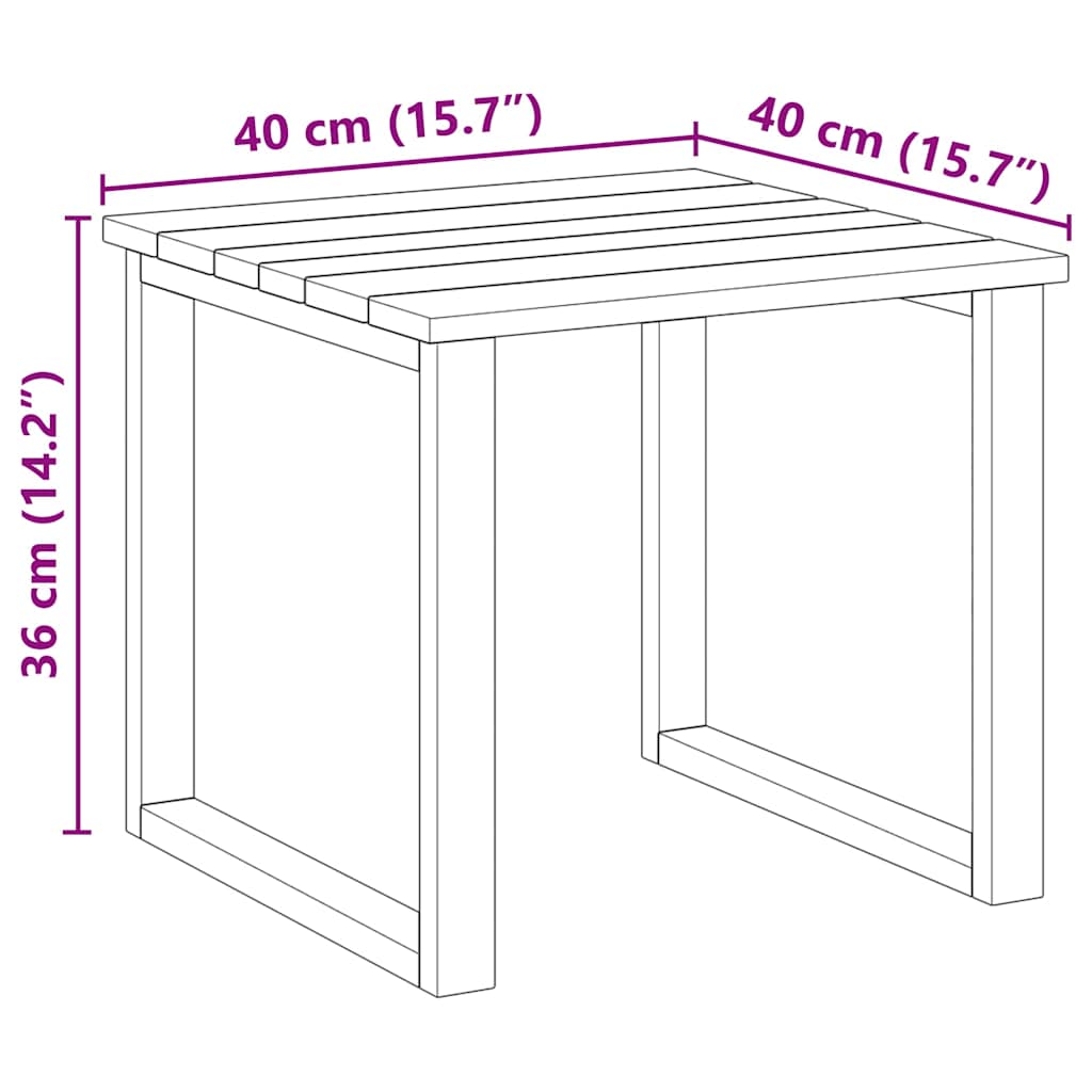 Tisch 3 pcs Natur Imprägniertes Kiefernholz