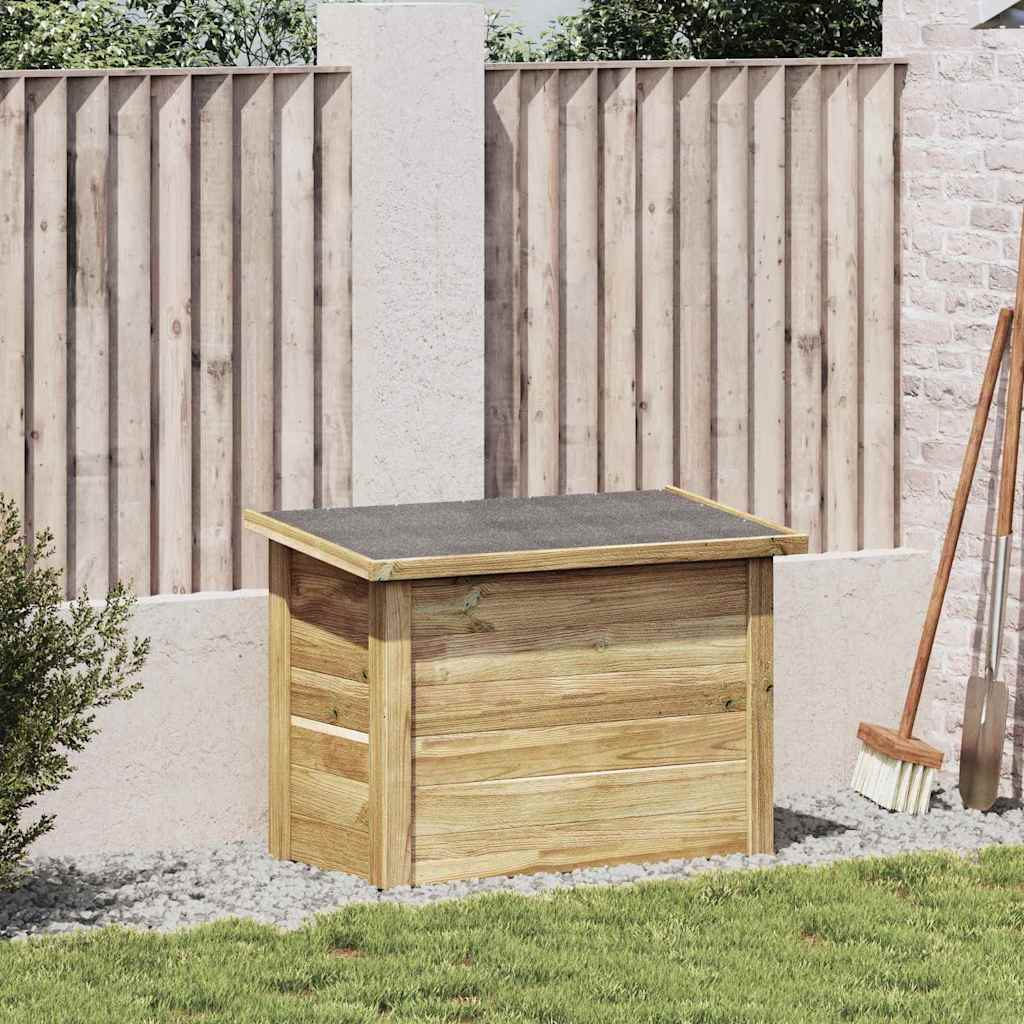 Aufbewahrungsbox mit Speicher Natur 80 x 44,5 x 57,5 cm