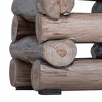 Hocker Natur 30 x 30 x 38 cm Massivholz Teak