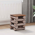 Hocker Natur 30 x 30 x 38 cm Massivholz Teak