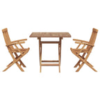 Garten Essgruppe 3 pcs Braun Massivholz Akazie