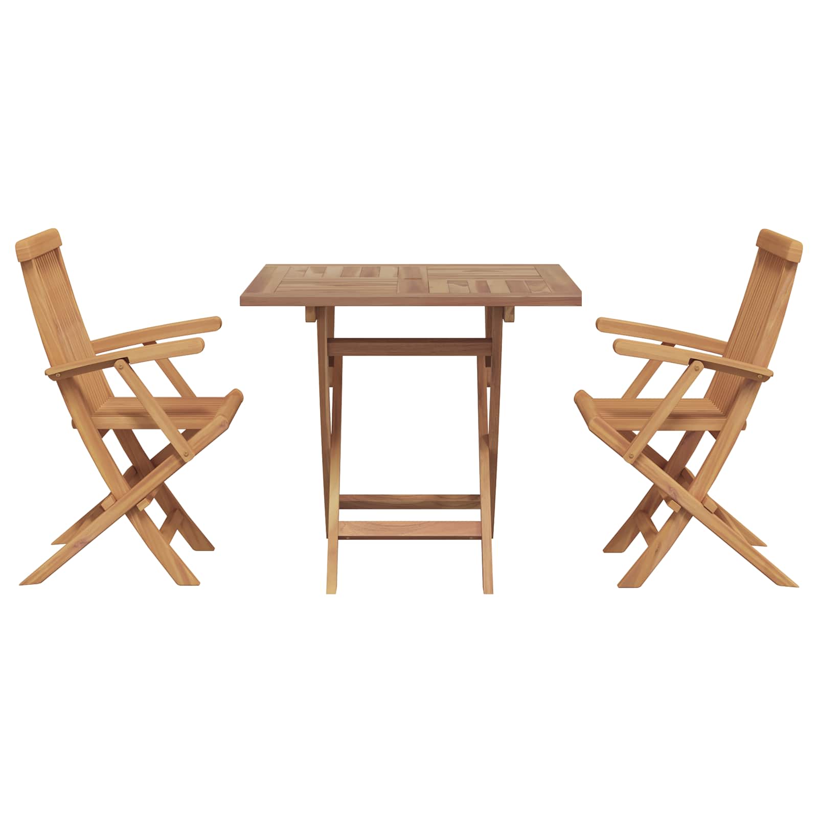 Garten Essgruppe 3 pcs Braun Massivholz Akazie