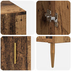 Schreibtisch mit Regal Altholz 140 x 50 x 75 cm Holzwerkstoff
