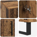 Schreibtisch mit Regal Altholz 140 x 50 x 75 cm Holzwerkstoff