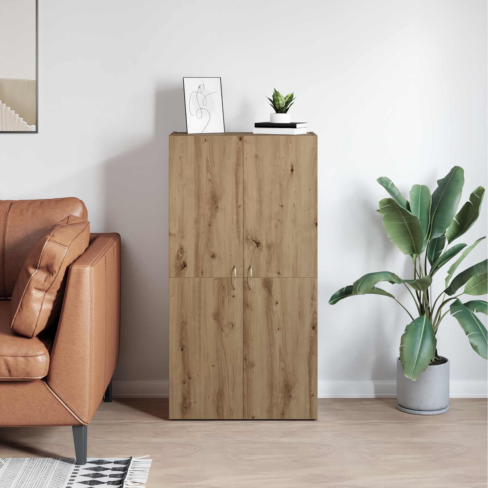 Büroschrank Altholz 60 x 32 x 115 cm Holzwerkstoff