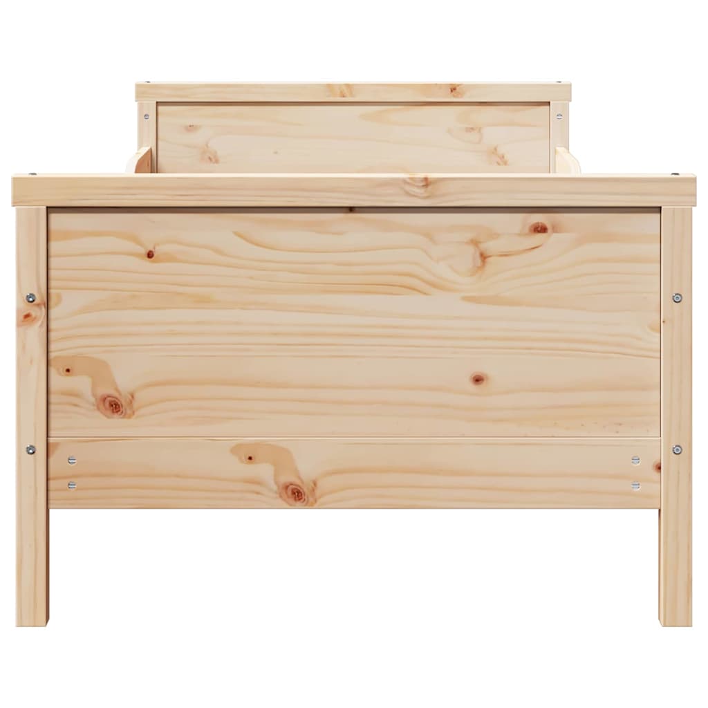 Bettrahmen mit Kopfteil Braun 80 x 200 cm Holzwerkstoff