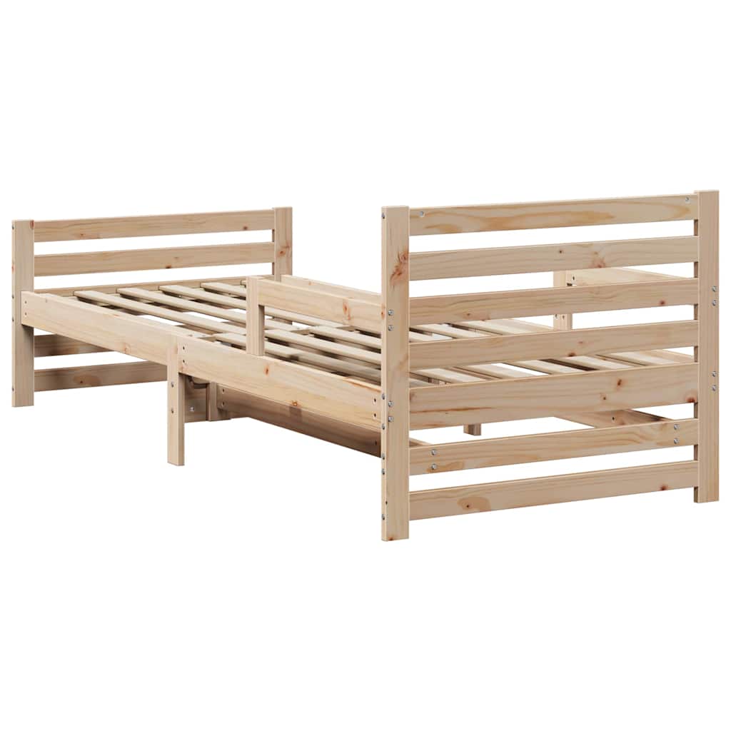 Bettrahmen mit Kopfteil Braun 80 x 200 cm Holzwerkstoff