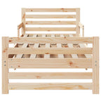 Bettrahmen mit Kopfteil Braun 80 x 200 cm Holzwerkstoff