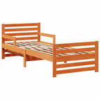 Bettrahmen mit Kopfteil Wachsbraun 80 x 200 cm Holzwerkstoff