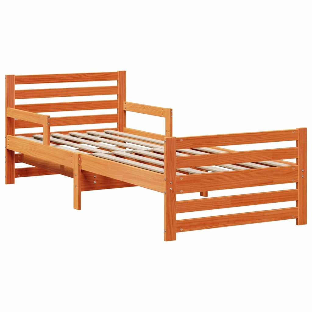 Bettrahmen mit Kopfteil Wachsbraun 80 x 200 cm Holzwerkstoff