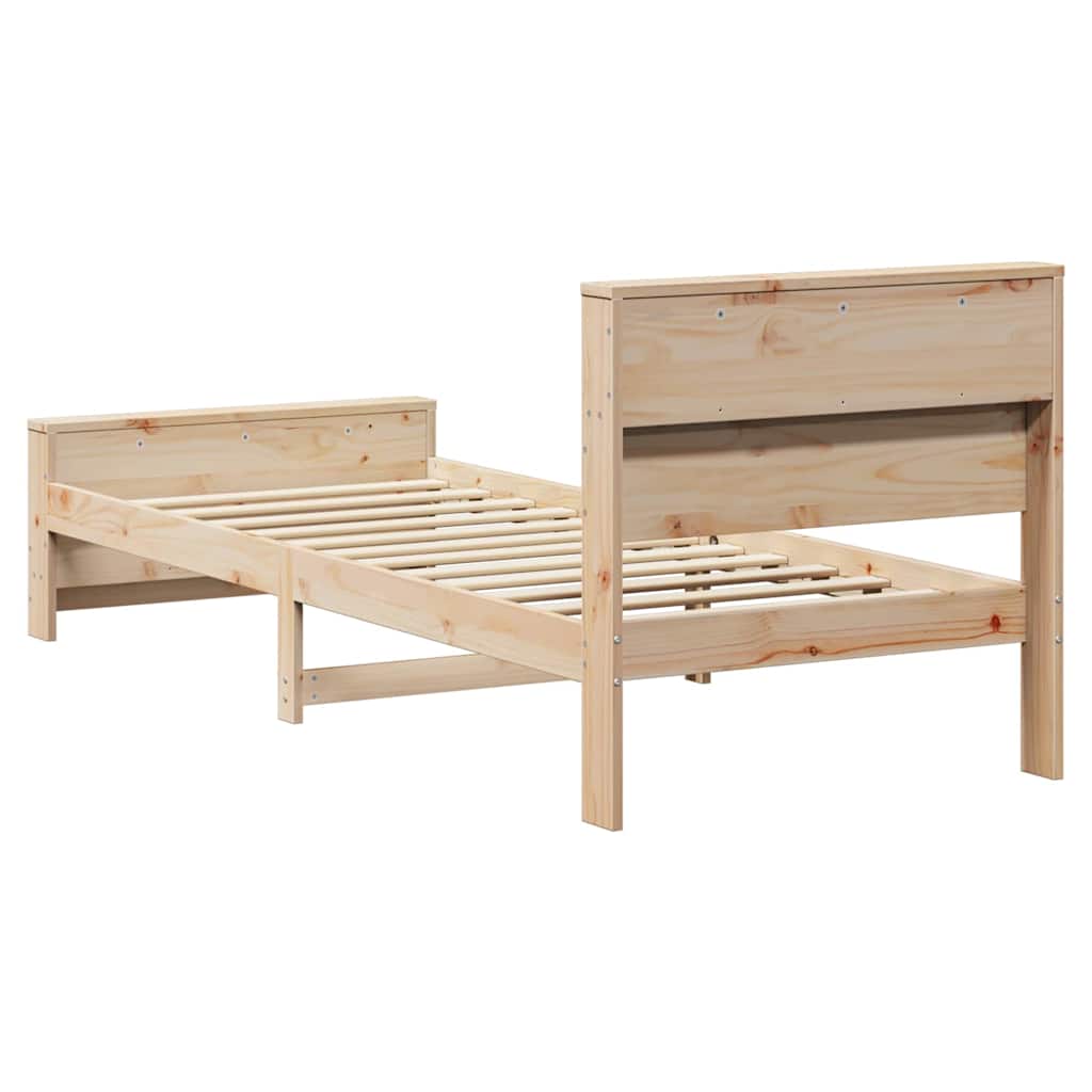 Bettrahmen mit Kopfteil Braun 80 x 200 cm Holzwerkstoff