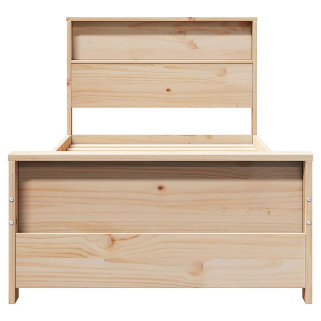 Bettrahmen mit Kopfteil Braun 80 x 200 cm Holzwerkstoff