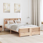 Bettrahmen mit Kopfteil Braun 140 x 190 cm Holzwerkstoff