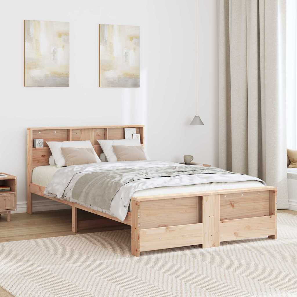 Bettrahmen mit Kopfteil Braun 140 x 190 cm Holzwerkstoff