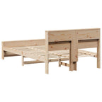 Bettrahmen mit Kopfteil Braun 135 x 190 cm Holzwerkstoff