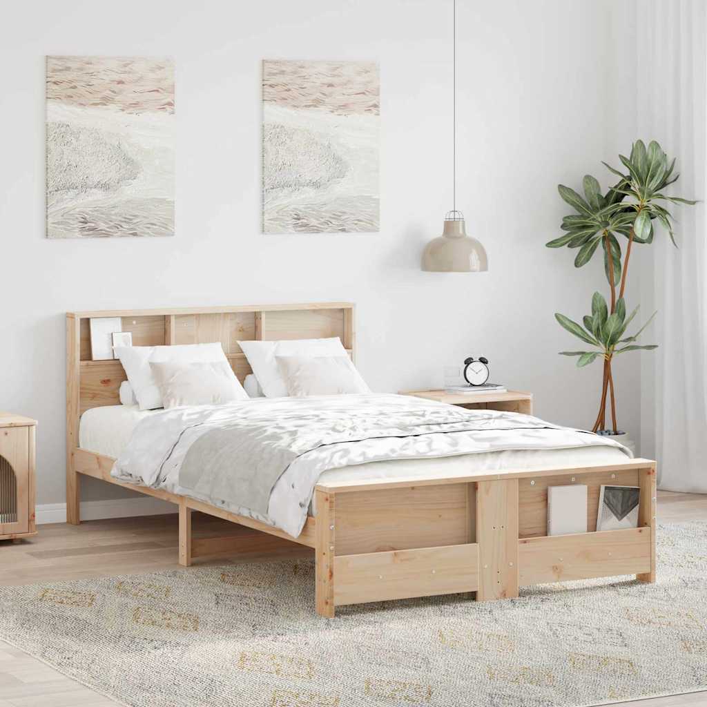 Bettrahmen mit Kopfteil Braun 120 x 190 cm Holzwerkstoff