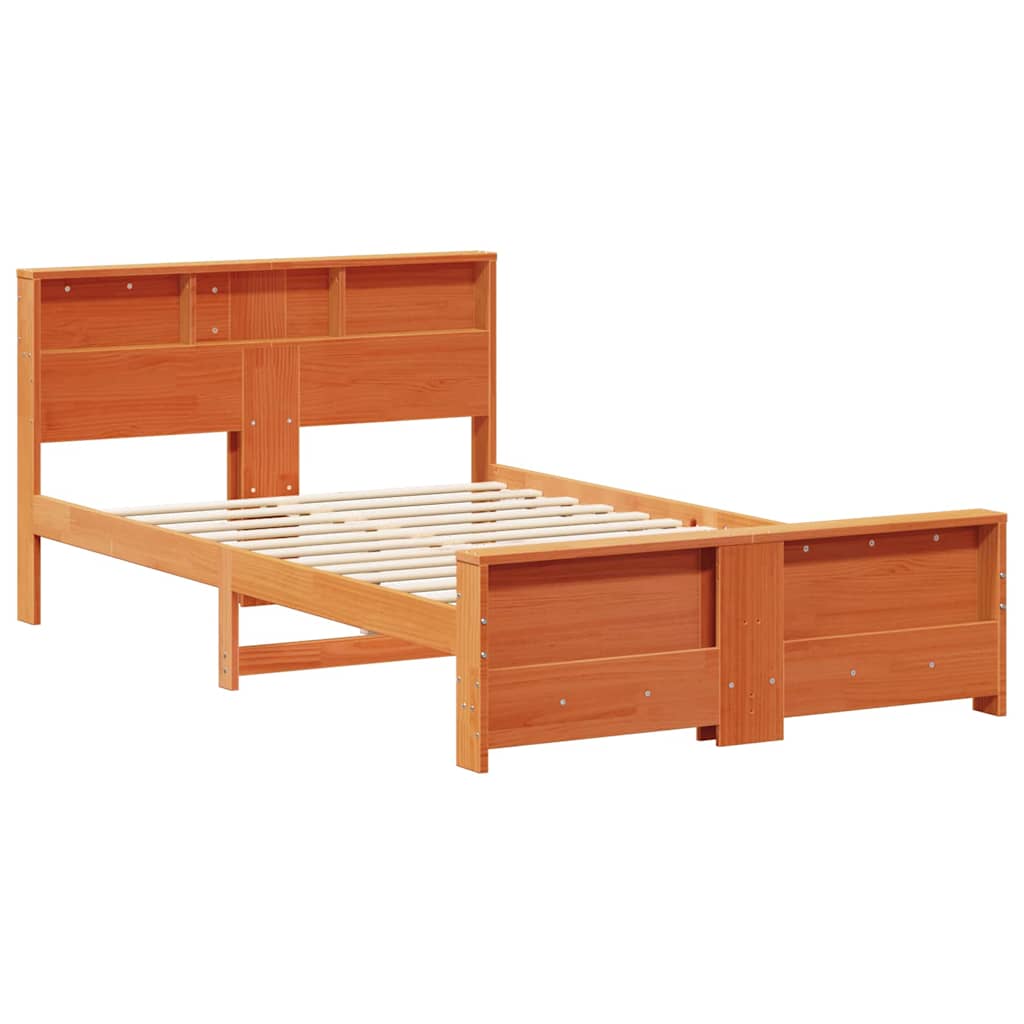 Bettrahmen mit Kopfteil Wachsbraun 120 x 190 cm Holzwerkstoff