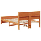 Bettrahmen mit Kopfteil Wachsbraun 120 x 190 cm Holzwerkstoff