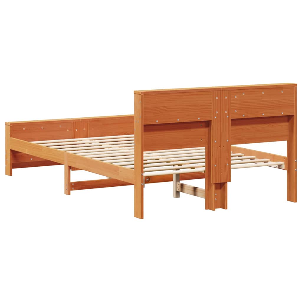 Bettrahmen mit Kopfteil Wachsbraun 120 x 190 cm Holzwerkstoff
