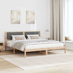 Bettrahmen Dunkelgrau 180 x 200 cm Massives Kiefernholz