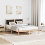 Bettrahmen Schwarz 160 x 200 cm Massives Kiefernholz