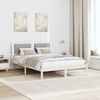 Bettrahmen Hellgrau 160 x 200 cm Massives Kiefernholz