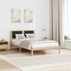 Bettrahmen Schwarz 120 x 190 cm Massives Kiefernholz