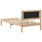 Bettrahmen Schwarz 90 x 190 cm Massives Kiefernholz