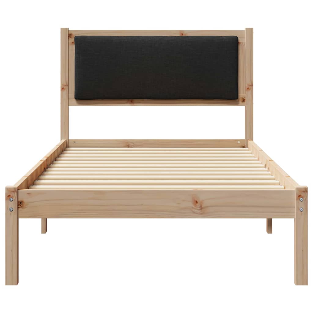 Bettrahmen Schwarz 90 x 190 cm Massives Kiefernholz