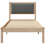 Bettrahmen Dunkelgrau 80 x 190 cm Massives Kiefernholz