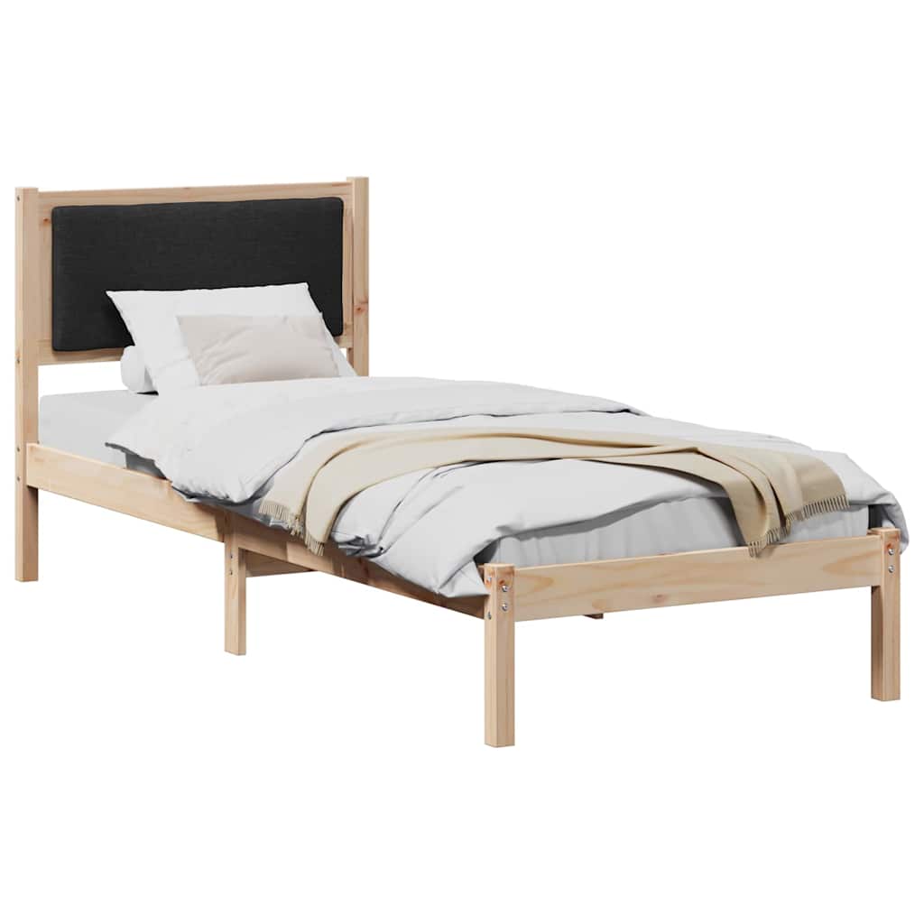 Bettrahmen Schwarz 80 x 190 cm Massives Kiefernholz