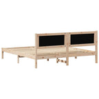 Bettrahmen Dunkelgrau 160 x 200 cm Massives Kiefernholz