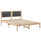 Bettrahmen Dunkelgrau 150 x 200 cm Massives Kiefernholz